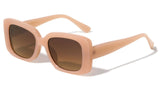 Thick Bold Frame Womens Slim Rectangular Modern Luxury Sunglasses