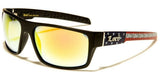 Locs Rectangular USA American Flag Wrap Around Patriotic Sunglasses