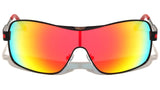 Khan Shield Aviator Wrap Around One Piece Lens Luxury Sunglasses
