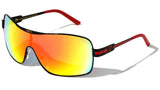 Khan Shield Aviator Wrap Around One Piece Lens Luxury Sunglasses