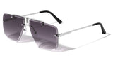 Luxury Elite Rimless Square Aviator Sunglasses