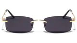 Bogart Slim Rimless Rectangular Luxury Sunglasses