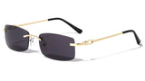 Bogart Slim Rimless Rectangular Luxury Sunglasses