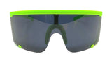 Oversized Rimless One Piece Shield Lens Wrap Around Sport Sunglasses