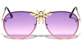 3D Killer Bee Luxury Hip Hop Aviator Sunglasses Floating Lenses