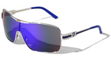 Khan Shield Aviator Wrap Around One Piece Lens Luxury Sunglasses