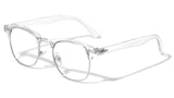 Transparent Horn Rimmed Square Classic Retro Sunglasses with Clear Lenses