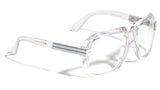Gazelle Emcee Square Oversized Hip Hop Luxury Aviator Sunglasses w/ Clear Lenses