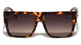 Oversized Square Lion Head Medallion Sunglasses