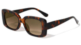 Thick Bold Frame Womens Slim Rectangular Modern Luxury Sunglasses