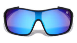 Khan Soft Rubber Oversized Shield Wrap Around Sunglasses