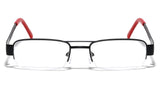 Khan Slim Half Rim Semi Rimless Rectangular Clear Lens Eyeglasses