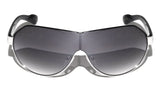 Khan Sport One Piece Shield Lens Wrap Around Aviator Luxury Sunglasses