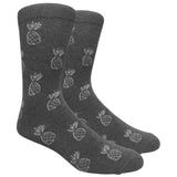 Fine Fit Casual Novelty Pineapple Summer Fruit Tropical Pattern Knit Crew Socks