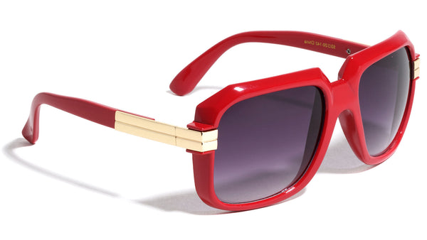 Gazelle Emcee Square Oversized Hip Hop Luxury Aviator Sunglasses