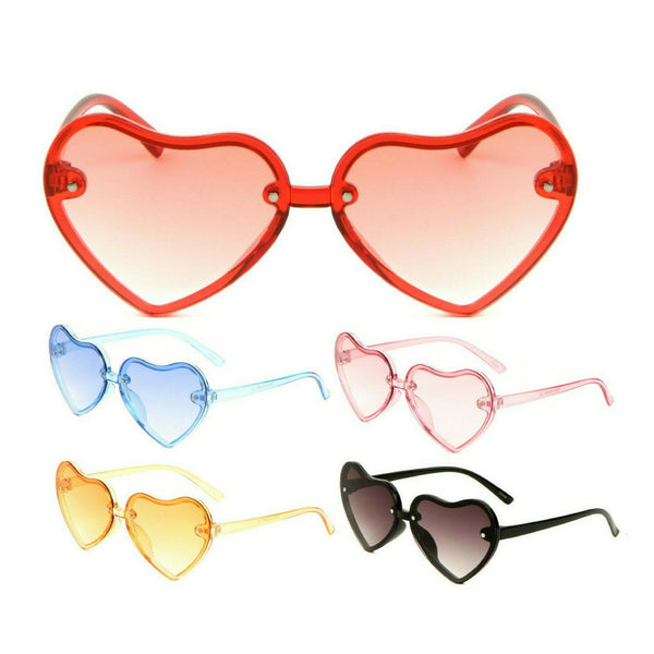 Kids Youth Girls Heart Shaped Cute Love Sunglasses Floating Lenses