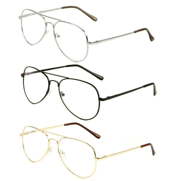 Blue Light Blocking Filter Lenses Anti Fatigue Computer Metal Aviator Glasses