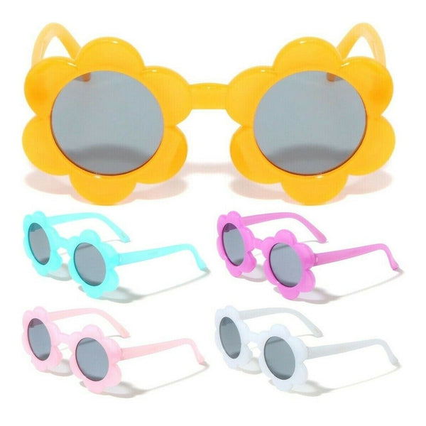 Kids Youth Sunflower Shaped Classic Sunglasses