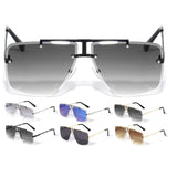 Luxury Elite Rimless Square Aviator Sunglasses