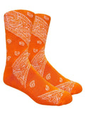 Leaf Republic Paisley Bandana Pattern Knit Crew Socks