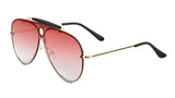 Classic Outdoorsman Retro Pilot Shield Aviator Sunglasses