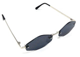 Slim Rimless Classic Hexagon Luxury Geometric Sunglasses