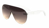 Disco Rimless Oversized Shield Mono One Piece Lens Futuristic Sunglasses