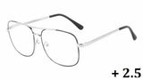 Elite Classic Casual Square Luxury Aviator Readers Reading Glasses