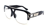 Gazelle B-Boy Hip-Hop Oversized Retro Square Luxury Aviator Sunglasses
