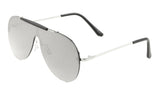 Shield Outdoorsman Floating Flat Lens Aviator Sunglasses w/Brow Bar