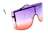 Arctic XL Large Oversized One Piece Mono Lens Shield Futuristic Sunglasses