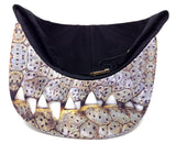 Black Sublimated Print Bill Strapback Hat