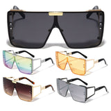 XL Oversized One Piece Floating Lens Shield Aviator Luxury Sunglasses