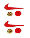 Metal Nike Logo Swoosh Check Mark 2 Piece Lapel Piece Set