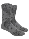 Leaf Republic Paisley Bandana Pattern Knit Crew Socks