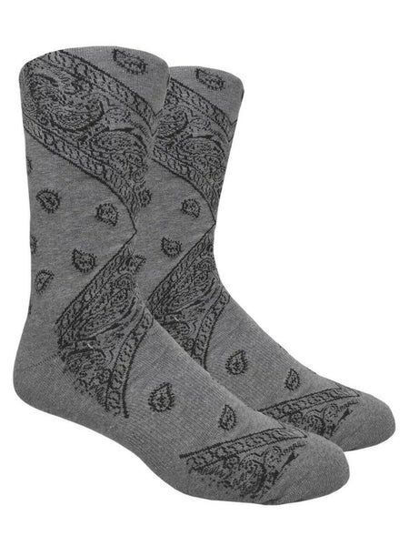 Leaf Republic Paisley Bandana Pattern Knit Crew Socks