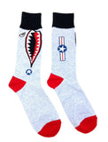 Fine Fit Casual Novelty Pattern Knit Crew Socks