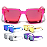 Metallic Oversized Thick Bold Square Luxury Sunglasses