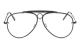 Classic Outdoorsman Retro Pilot Shield Aviator Sunglasses