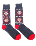 Fine Fit Casual Novelty Pattern Knit Crew Socks