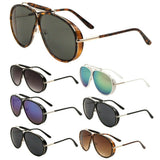 Oversized Outdoorsman Retro Pilot Aviator Sunglasses w/ Side Shield