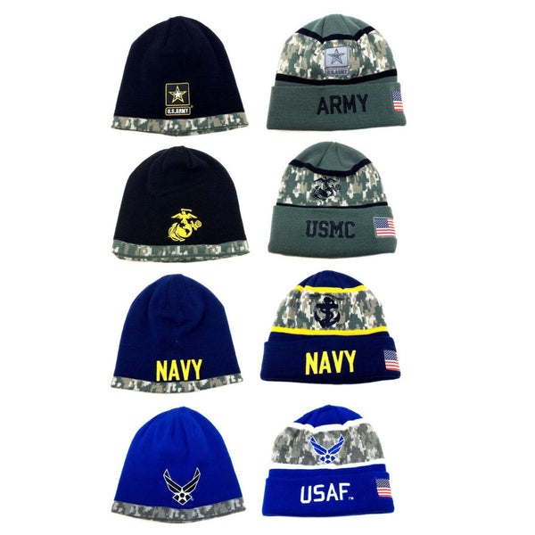 United States Armed Forces USA Military Knit Beanie Hat