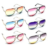 Retro Turbo Floating Lens Luxury Aviator Sunglasses