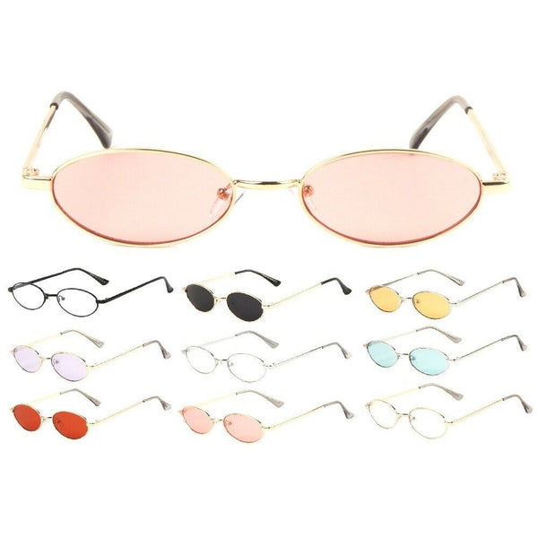 Slim Round Oval Hippie Classic Casual Sunglasses