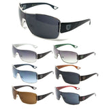 Khan Shield Wrap Around One Piece Lens Aviator Sunglasses