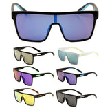Futuristic Polarized Shield Square Aviator Sunglasses
