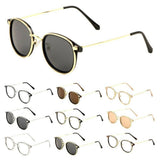 Slim Sleek Square Metal & Plastic Aviator Sunglasses