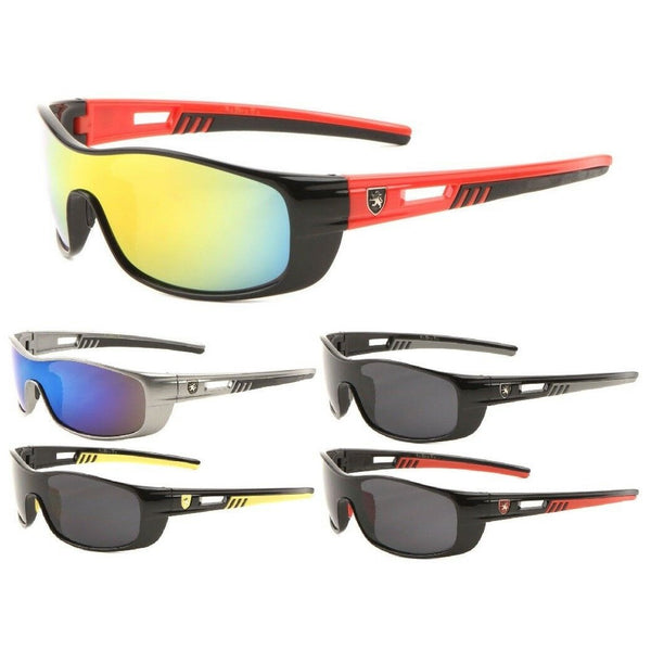 Khan Shield One Piece Lens Wrap Around Sport Sunglasses
