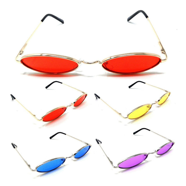 Slim Elliptical Oval Luxury Hippie Classic Sunglasses