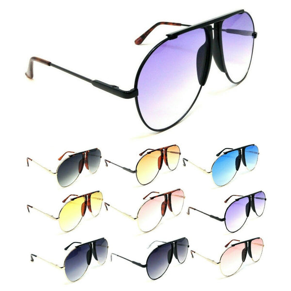 Vegas Classic Outdoorsman Retro Pilot Shield Aviator Sunglasses